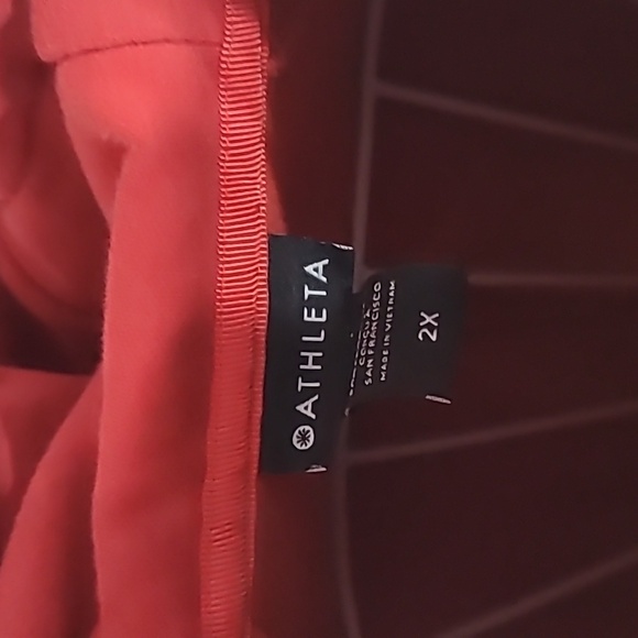 Athleta "On My Way Triumph" Hoodie in Rust Full Zip Balloon Sleeve Jacket Sz 2XL - Picture 7 of 9